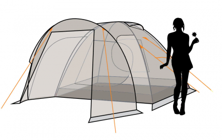 Палатка &quot;Rino 4&quot; цвет royal, Canadian Camper