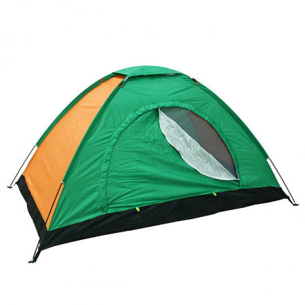 Палатка Ангара-2, двухместная, зелено-оранжевая